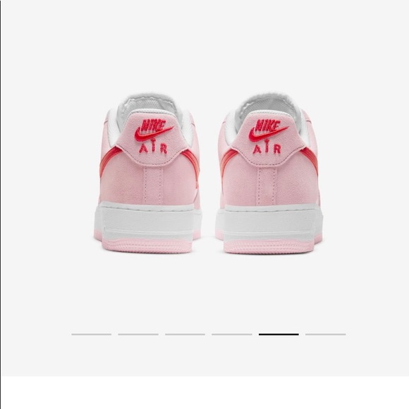NWT NIB NIKE AIR FORCE 1 ‘07 M 9/W 10.5 TULIP PINK/WHITE/PINK FOAM/UNIVERSTY RED - Picture 8 of 10